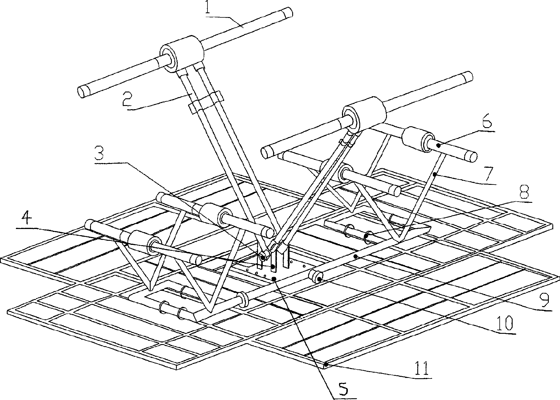 Dual frequency dual polarization broadcast television emission antenna