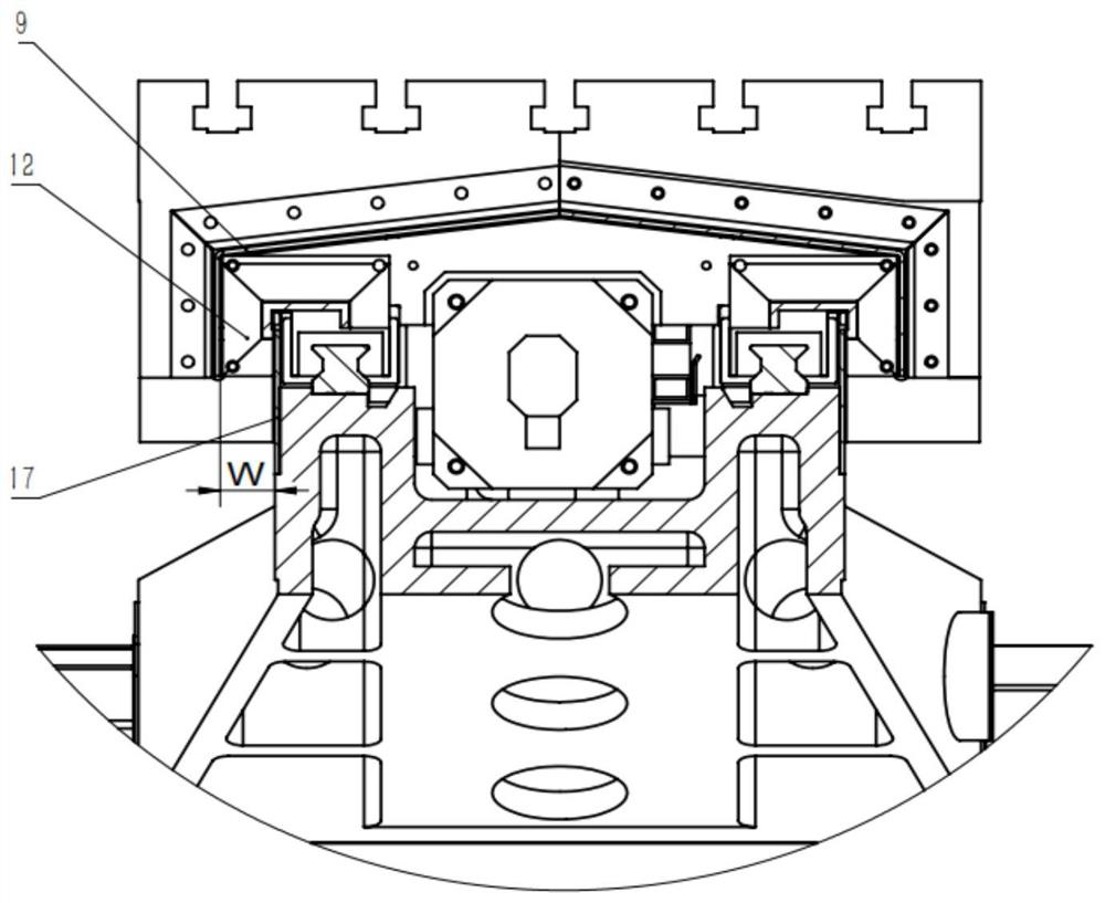 Vertical machining center with novel moving part protective cover