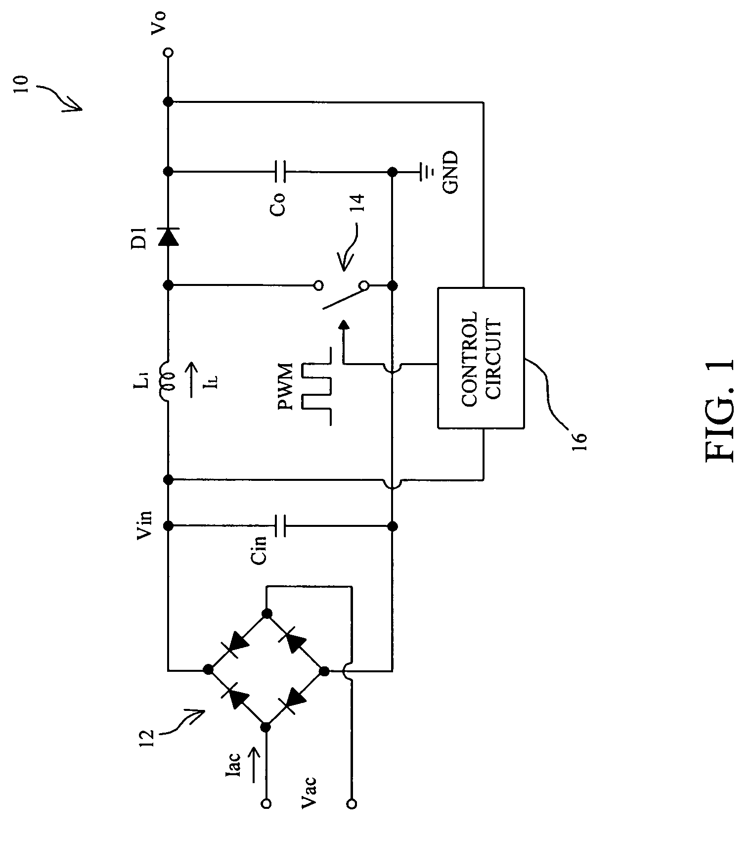 Piecewise on-time modulation apparatus and method for a power factor corrector