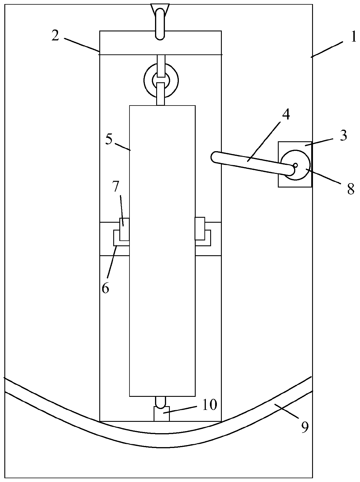 A test bench for performance testing of elevators in swing state