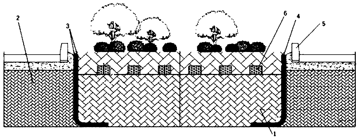 Improved water retention method for gobi desertification soil through afforesting planting soil