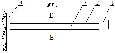 Piezoelectric power generation device using pulse vibration of vehicle tail gas to generate power and power generating method