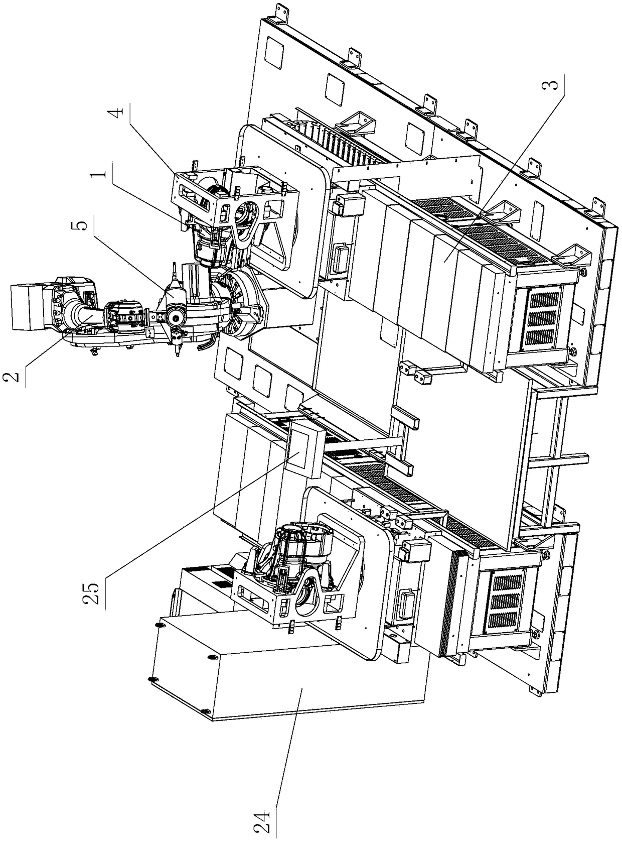 Reducer shell polishing equipment with robot