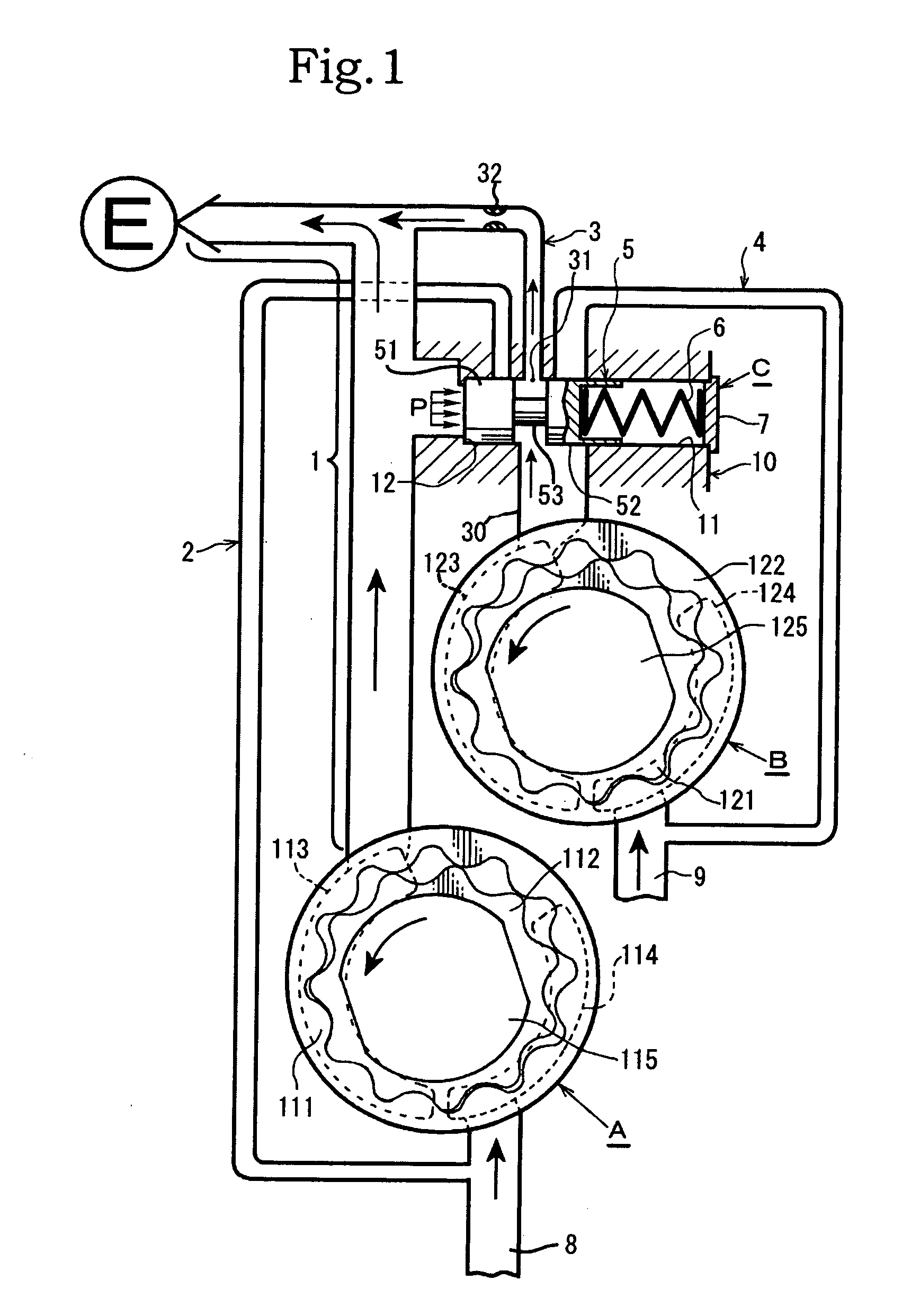 Oil pump pressure control device