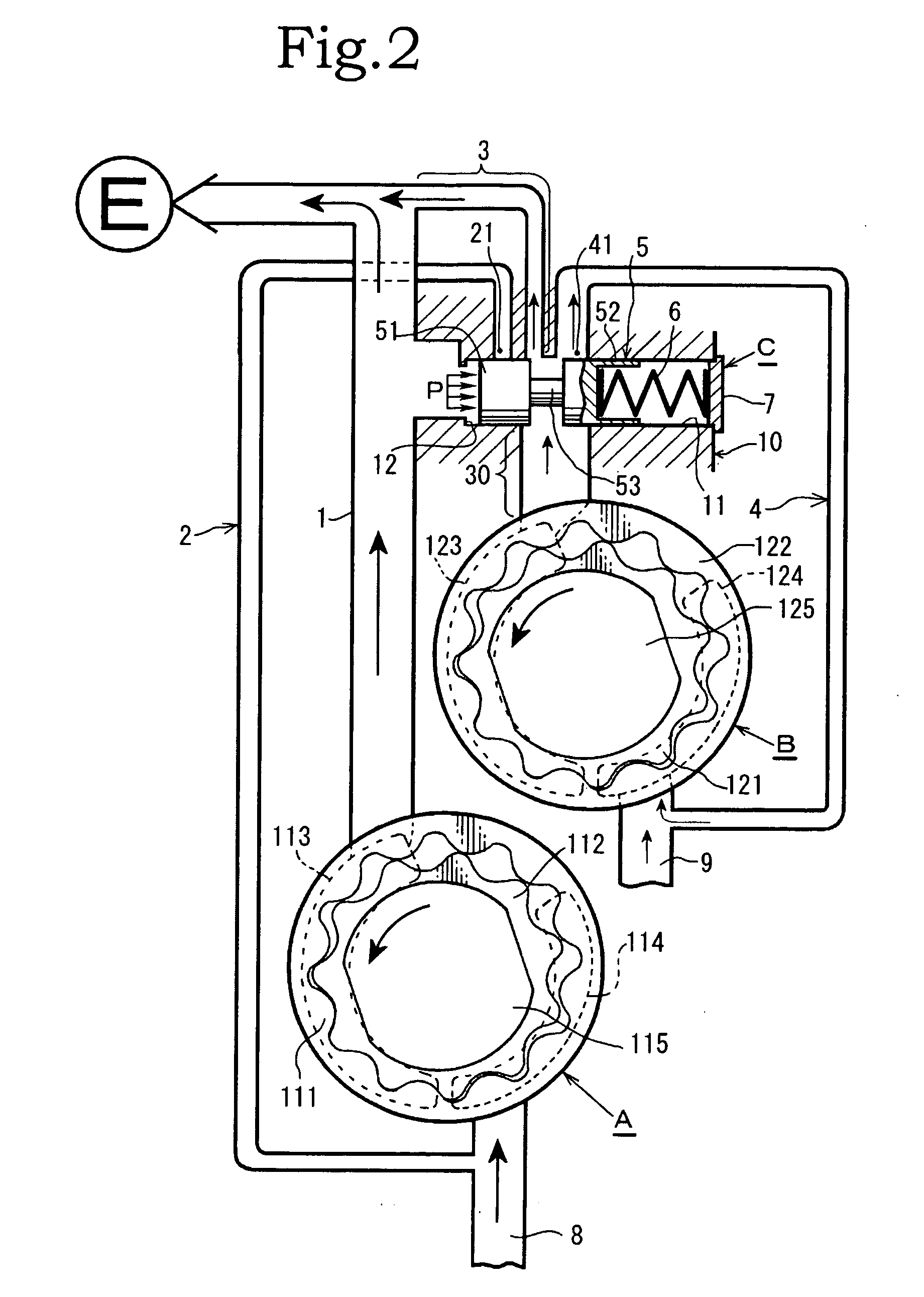 Oil pump pressure control device