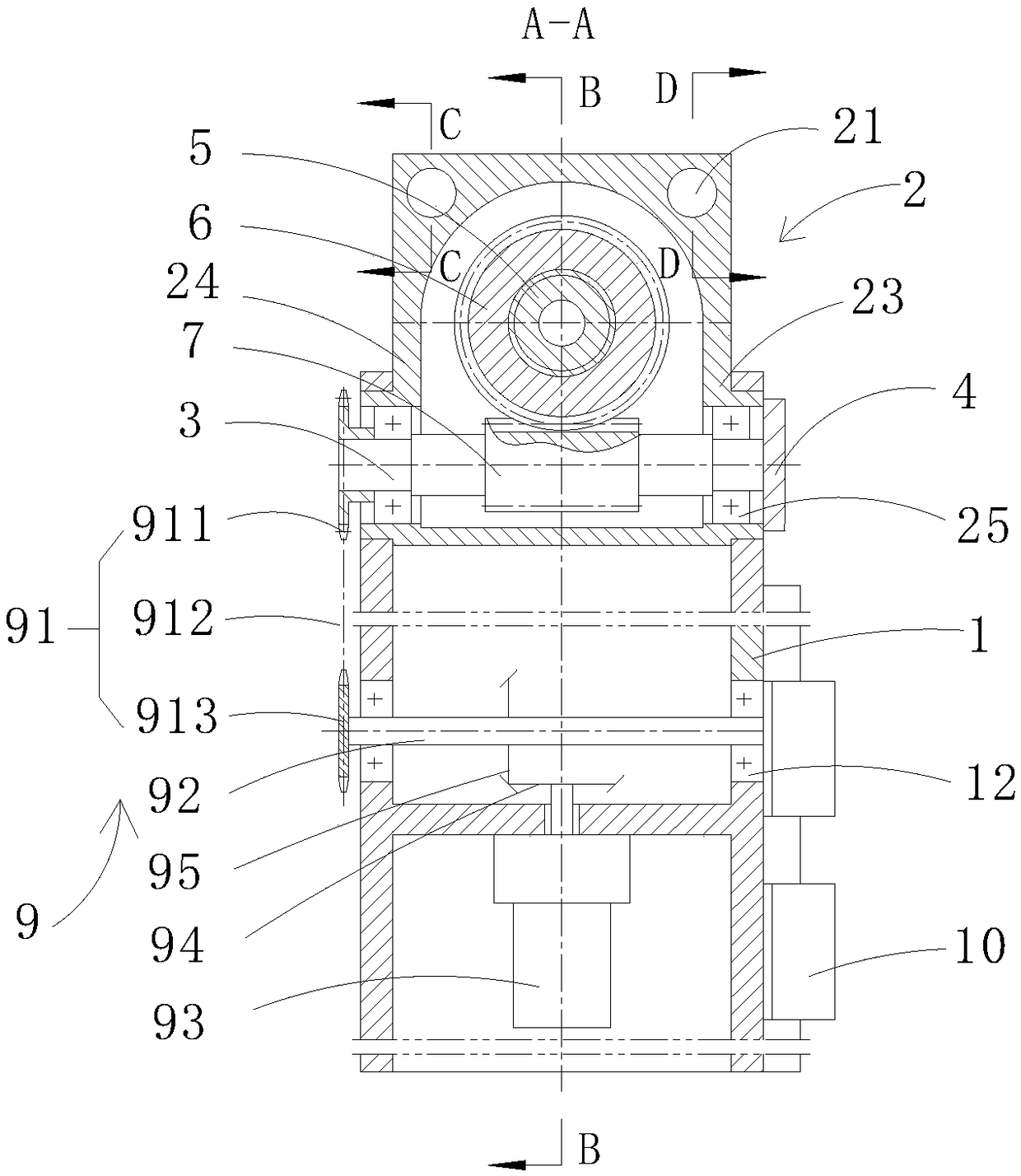 Double-direction drilling power head