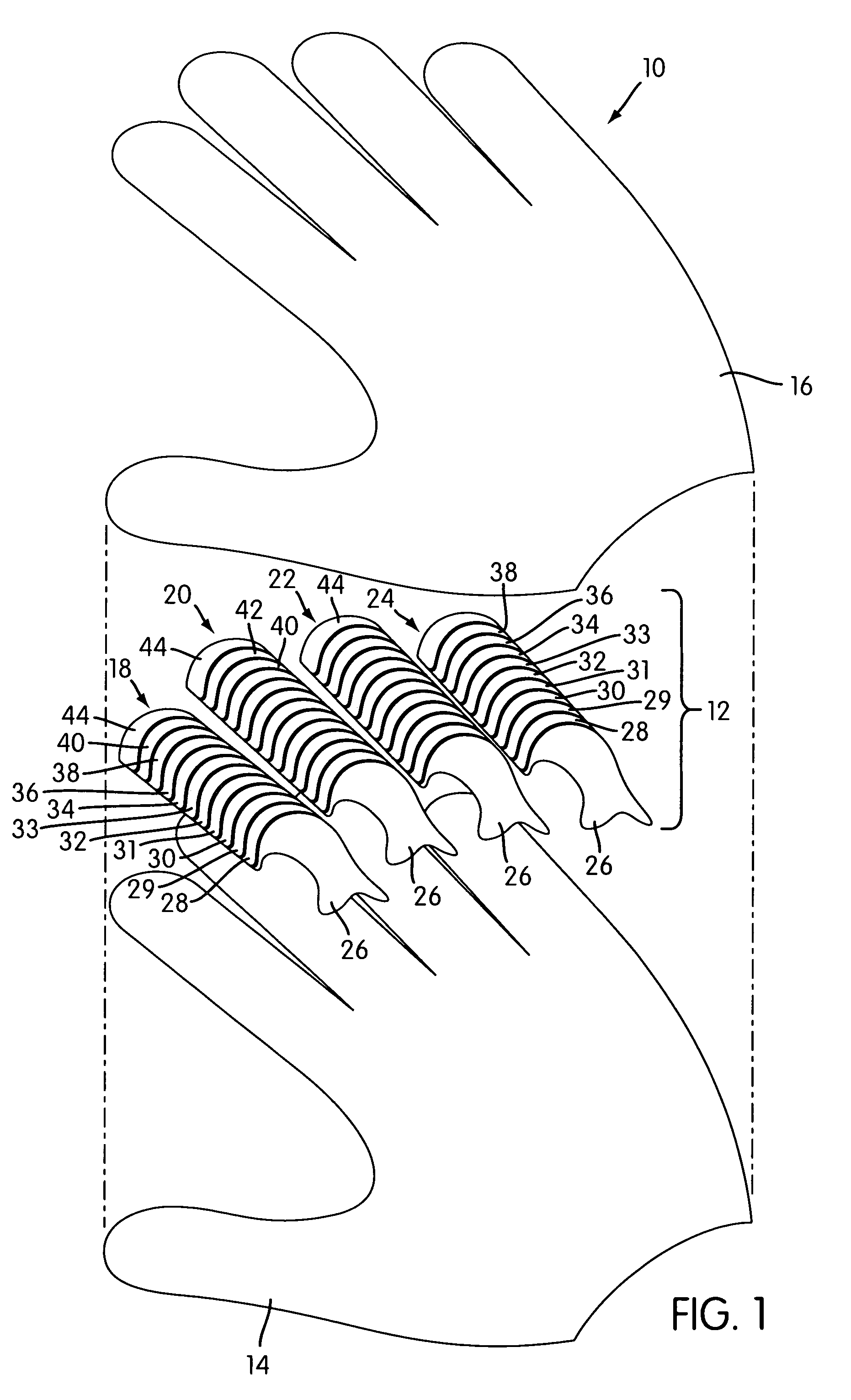 Glove with support system