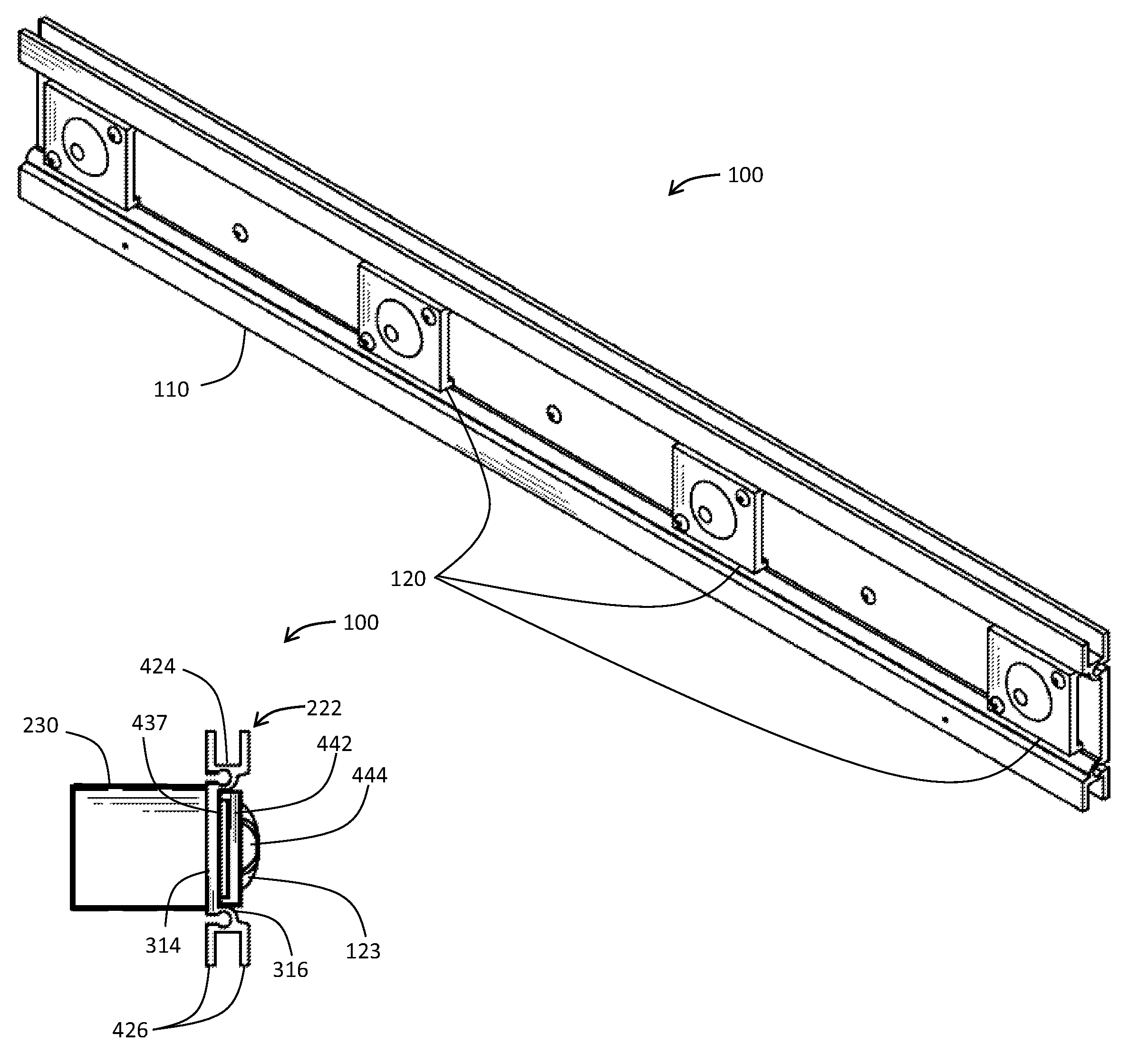 Configurable linear light assembly and associated methods