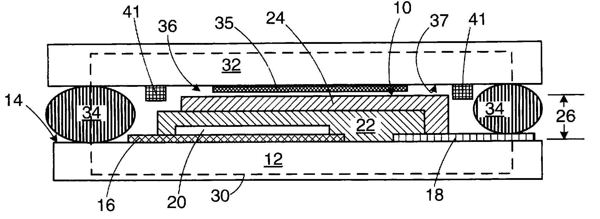 Getters for thin film battery hermetic package