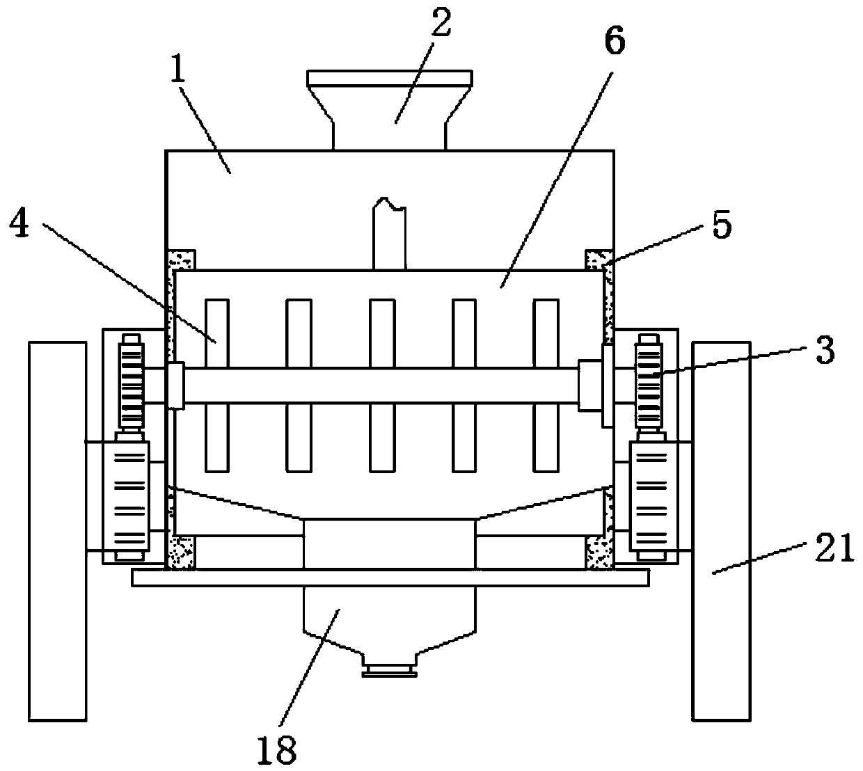 Agricultural fertilizing device capable of controlling discharging speed conveniently