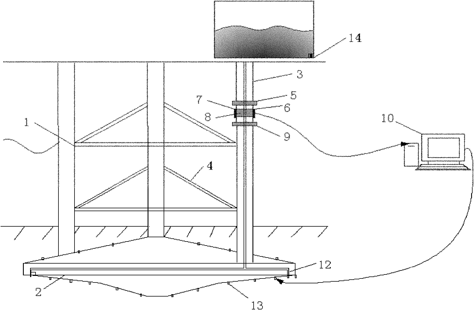 Offshore self-elevating drilling platform pile pitching and pile pulling automatic control device and method