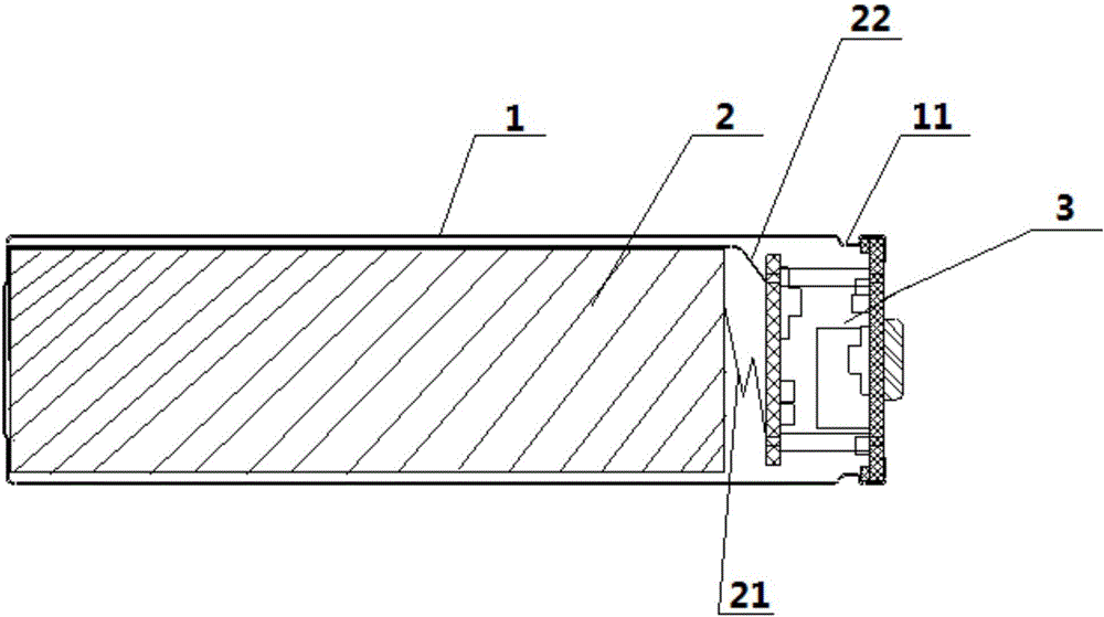 Constant-voltage output structural part and rechargeable battery employing same