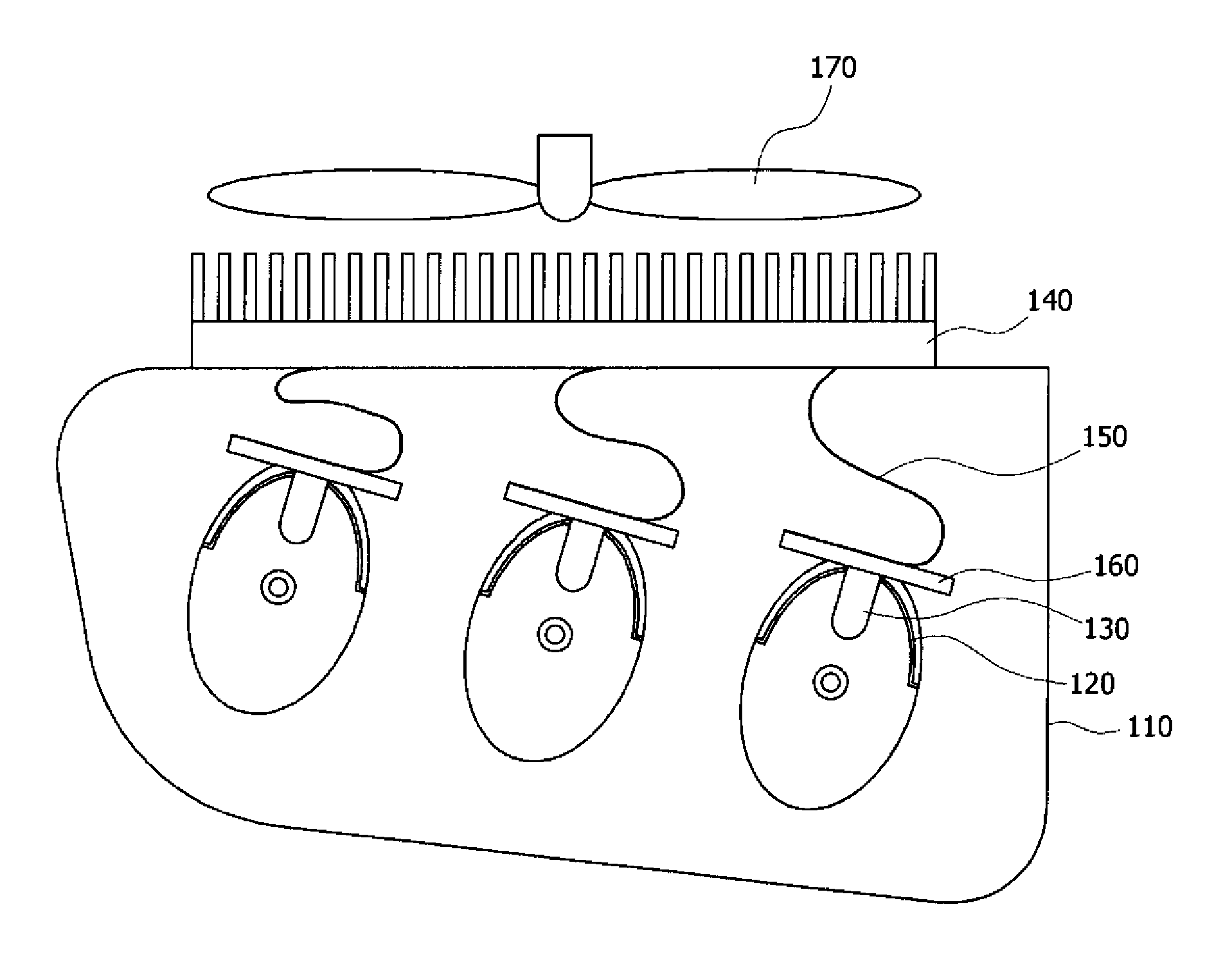 Adaptive front light system having high heat-dissipation efficiency