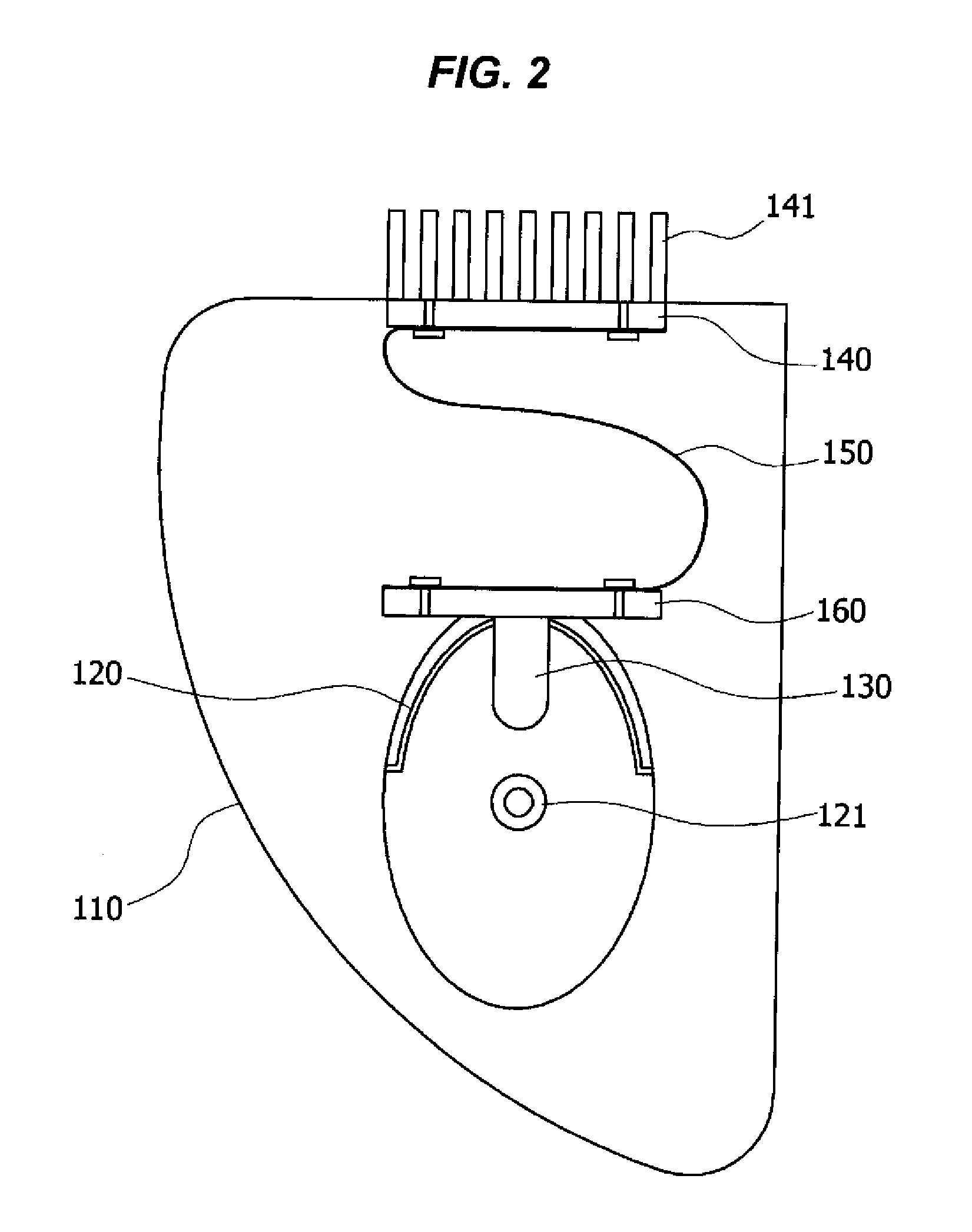 Adaptive front light system having high heat-dissipation efficiency