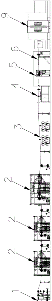 Automatic cable twisting and winding production line and method thereof for precisely controlling pitch