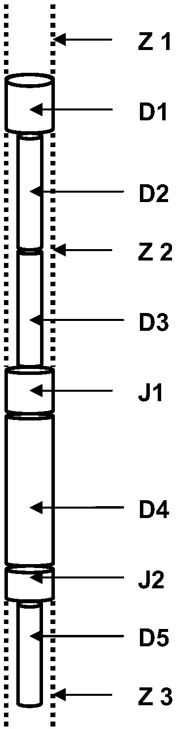 Underground while-drilling double-geological-parameter measuring instrument overall cascading method