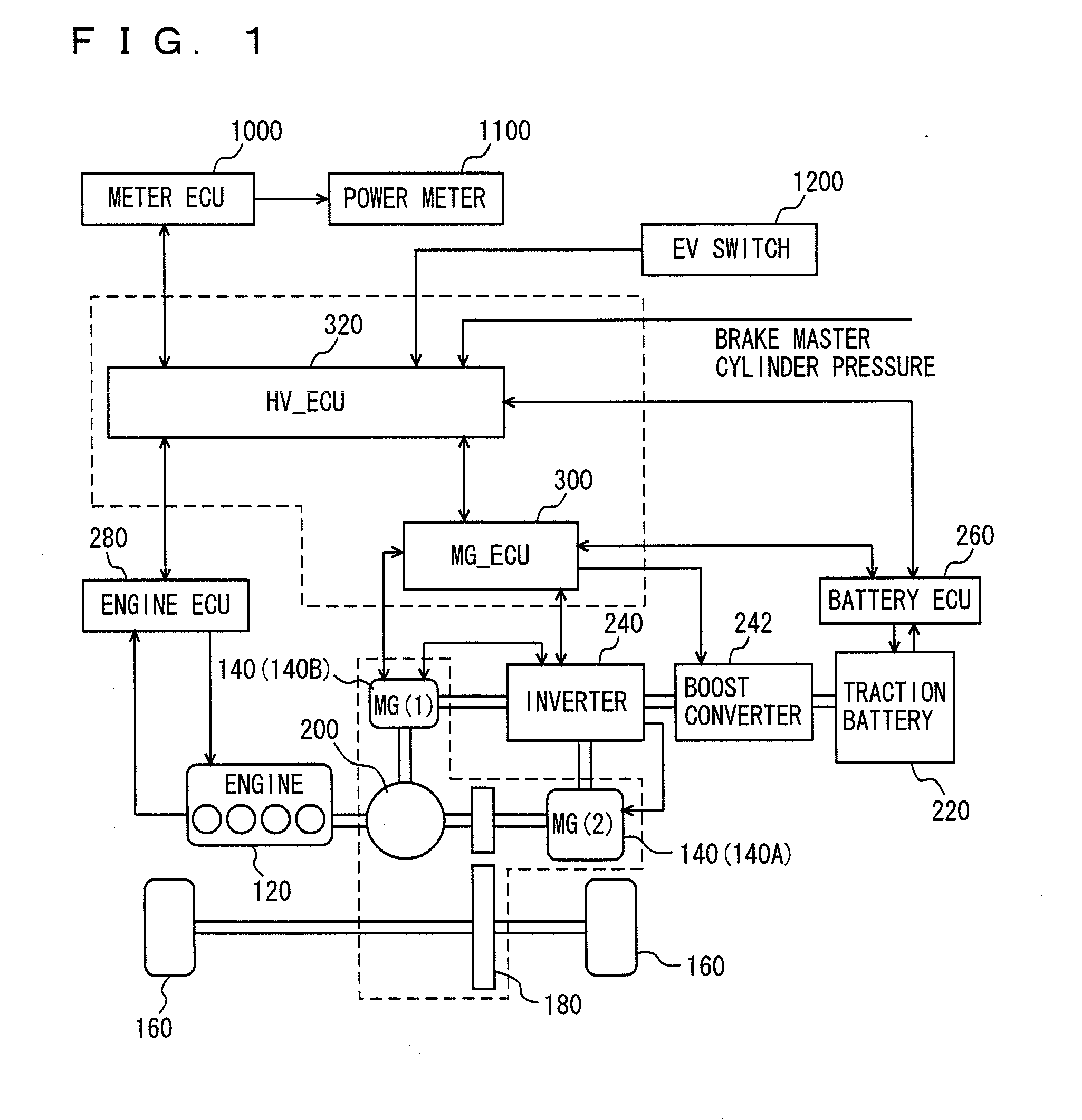 Indication apparatus for hybrid vehicle