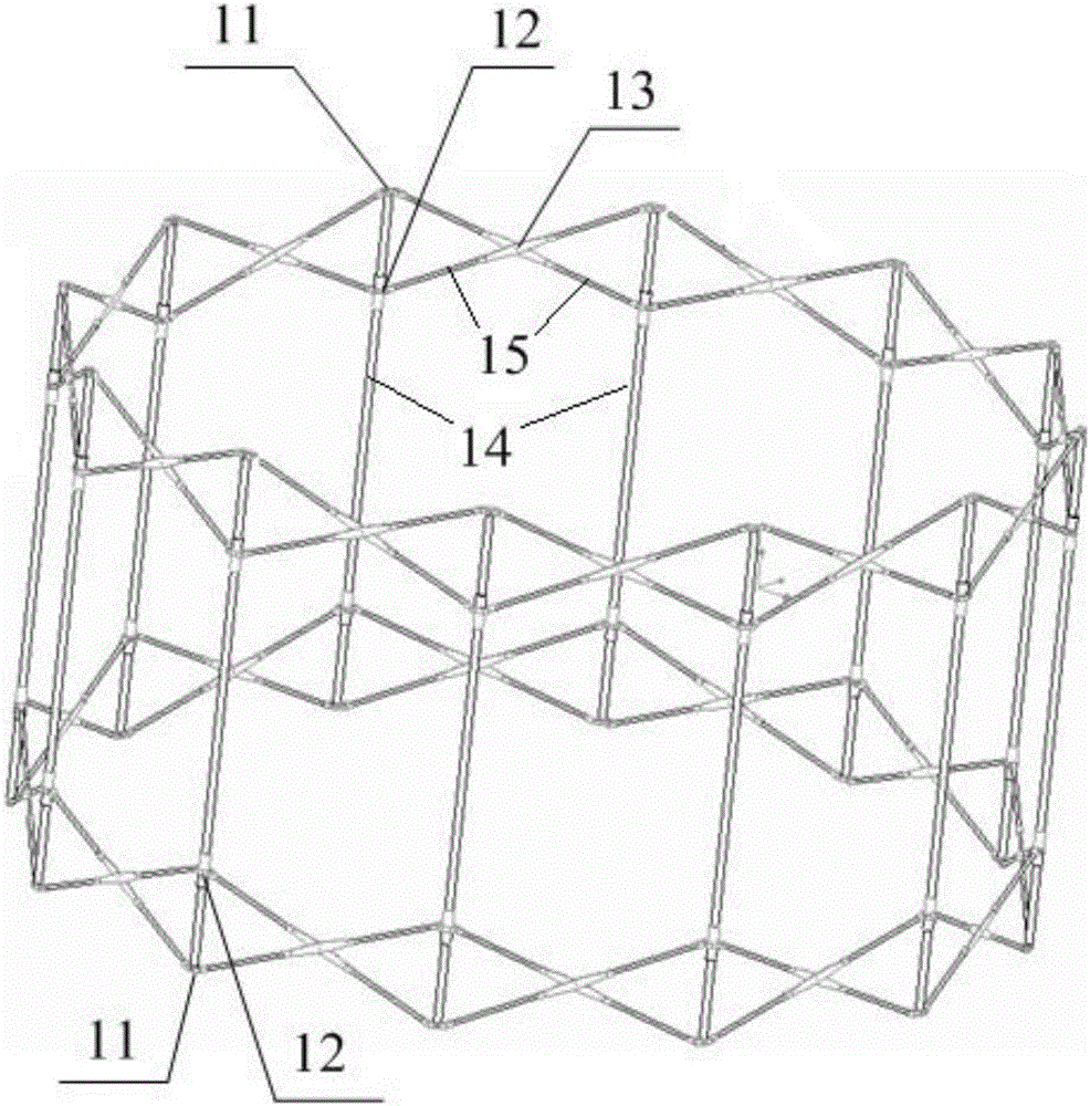 Static shaping film reflector antenna based on scissor-type truss structure