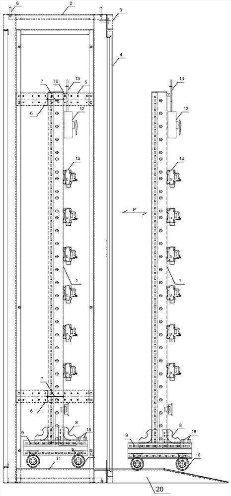 Novel split type modularized installation low-voltage power distribution cabinet