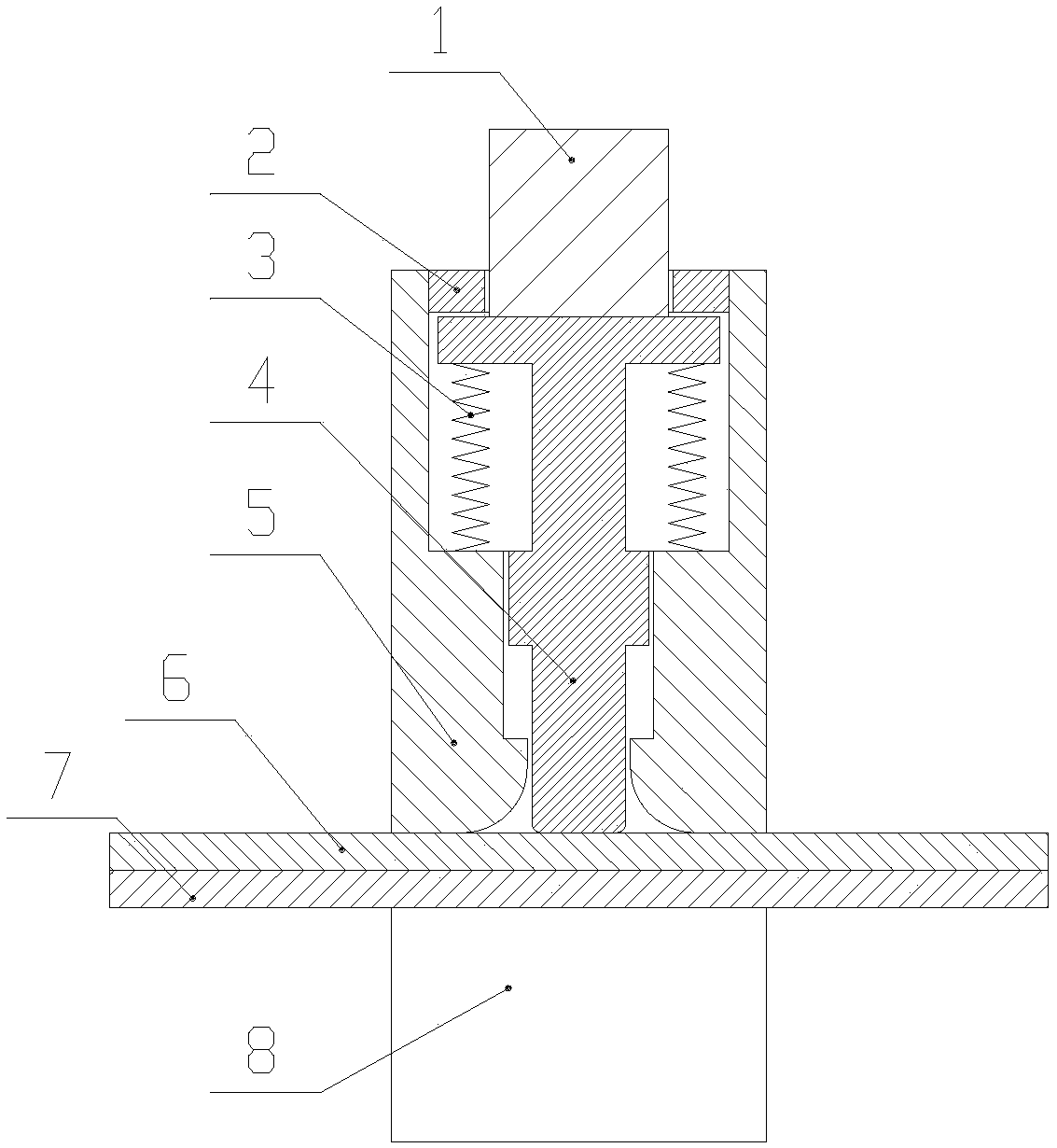 Light-weight plate friction auxiliary-heating flat-base no-rivet connecting method