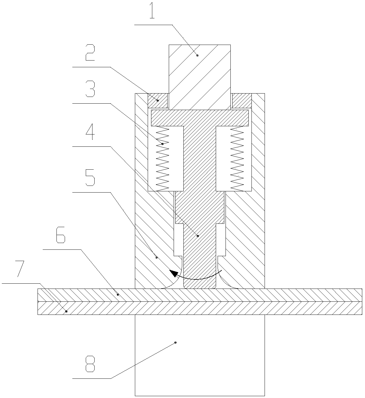 Light-weight plate friction auxiliary-heating flat-base no-rivet connecting method