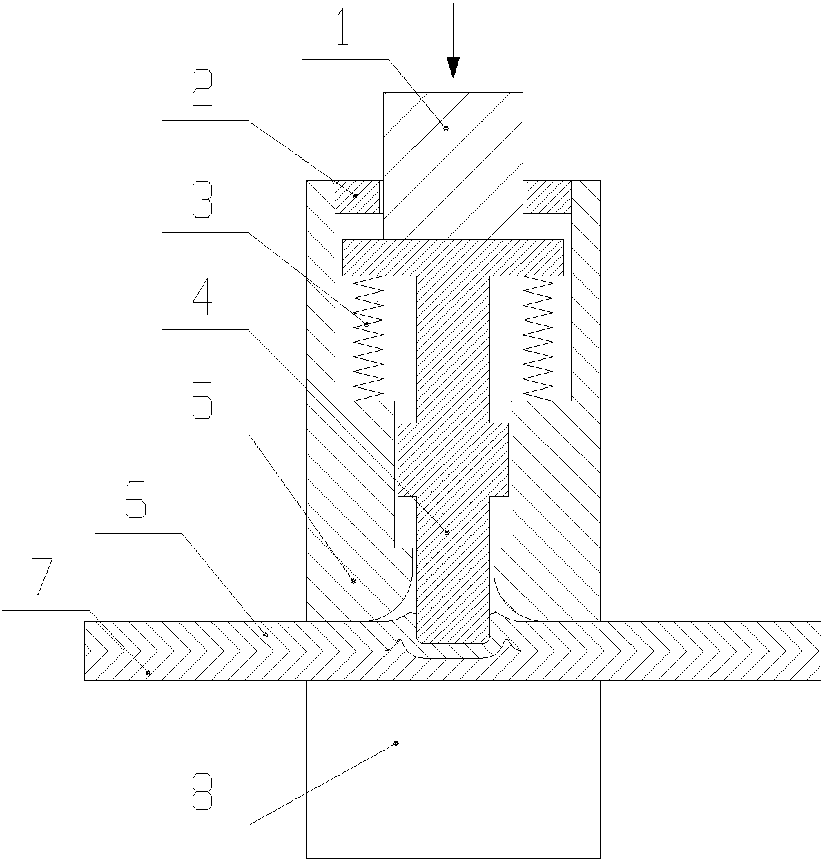 Light-weight plate friction auxiliary-heating flat-base no-rivet connecting method