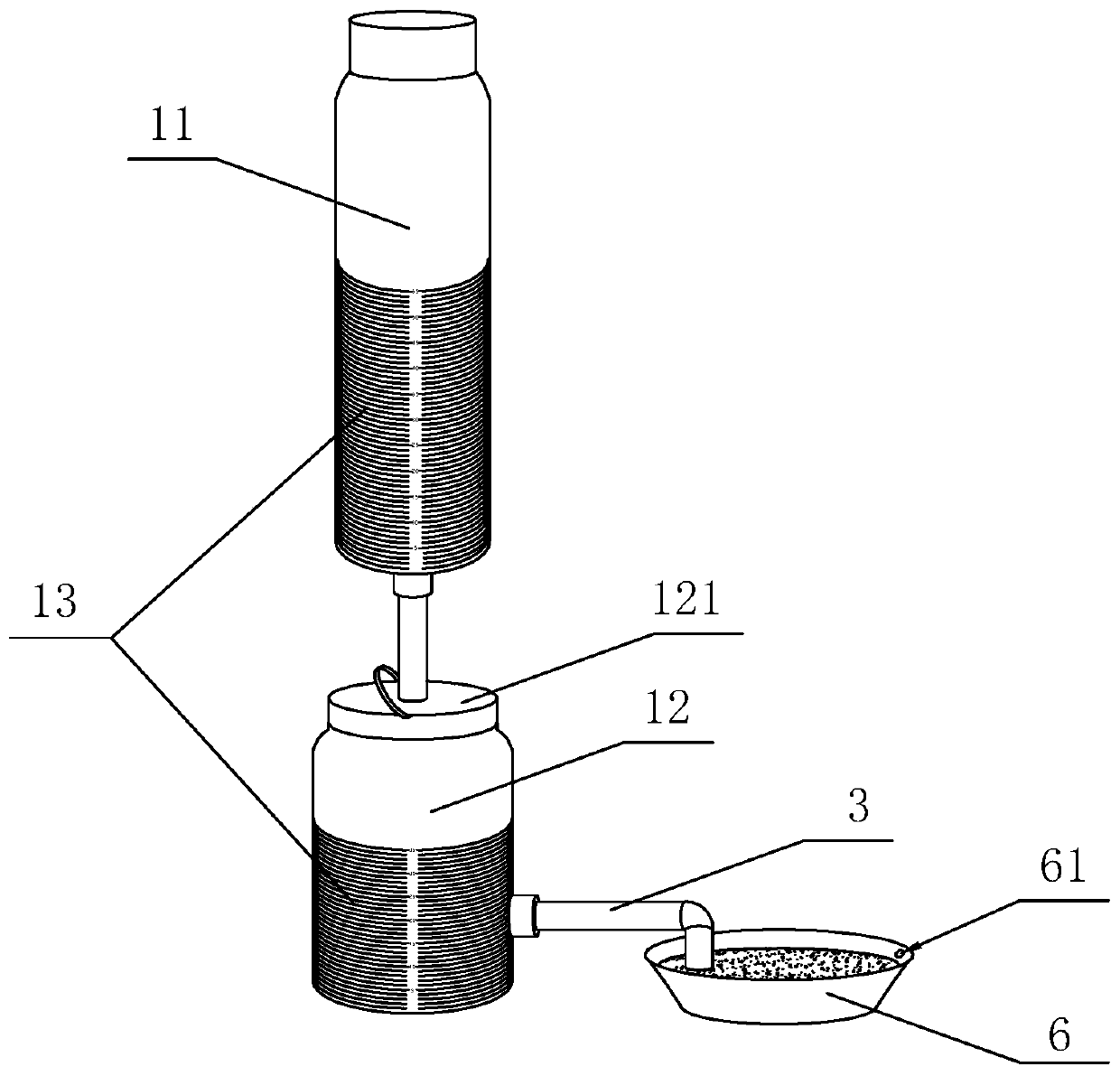 Combined automatic water adding device according to needs and fly catching cage