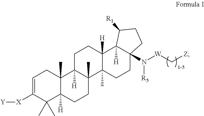 C-17 bicyclic amines of triterpenoids with HIV maturation inhibitory activity