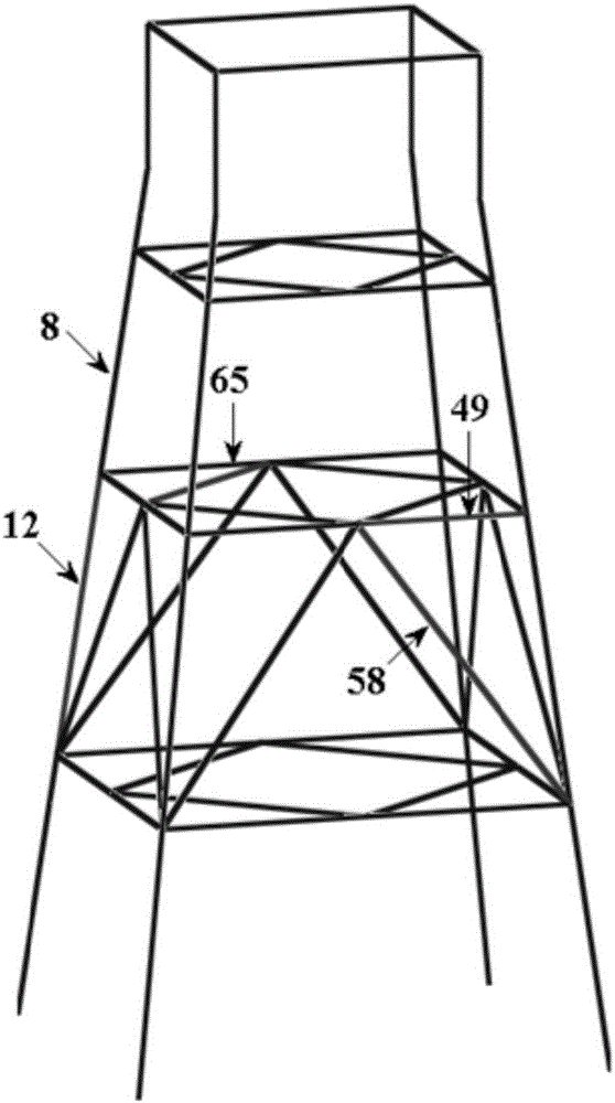 Offshore platform damage positioning method based on residual strain energy and system thereof