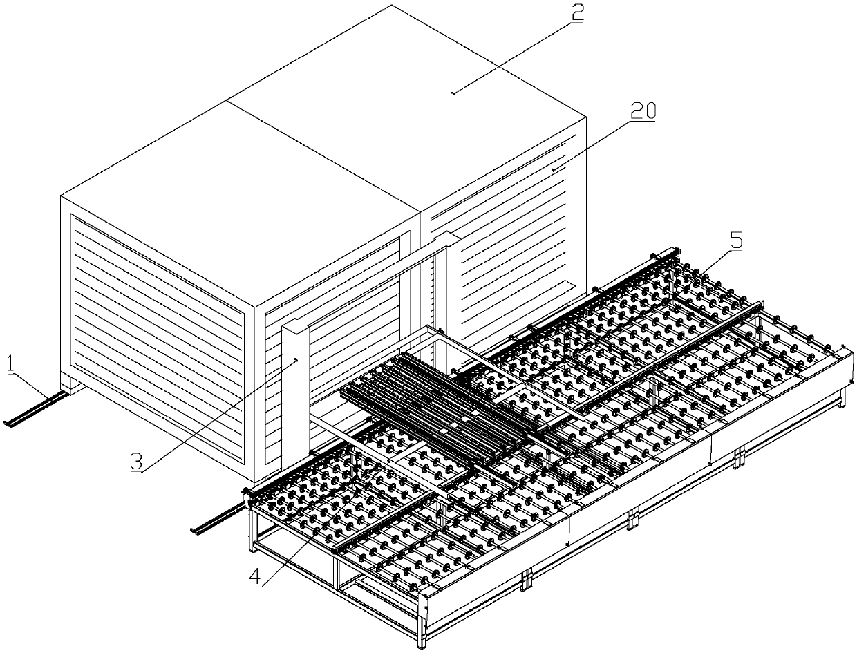 Glass warehousing system and control method