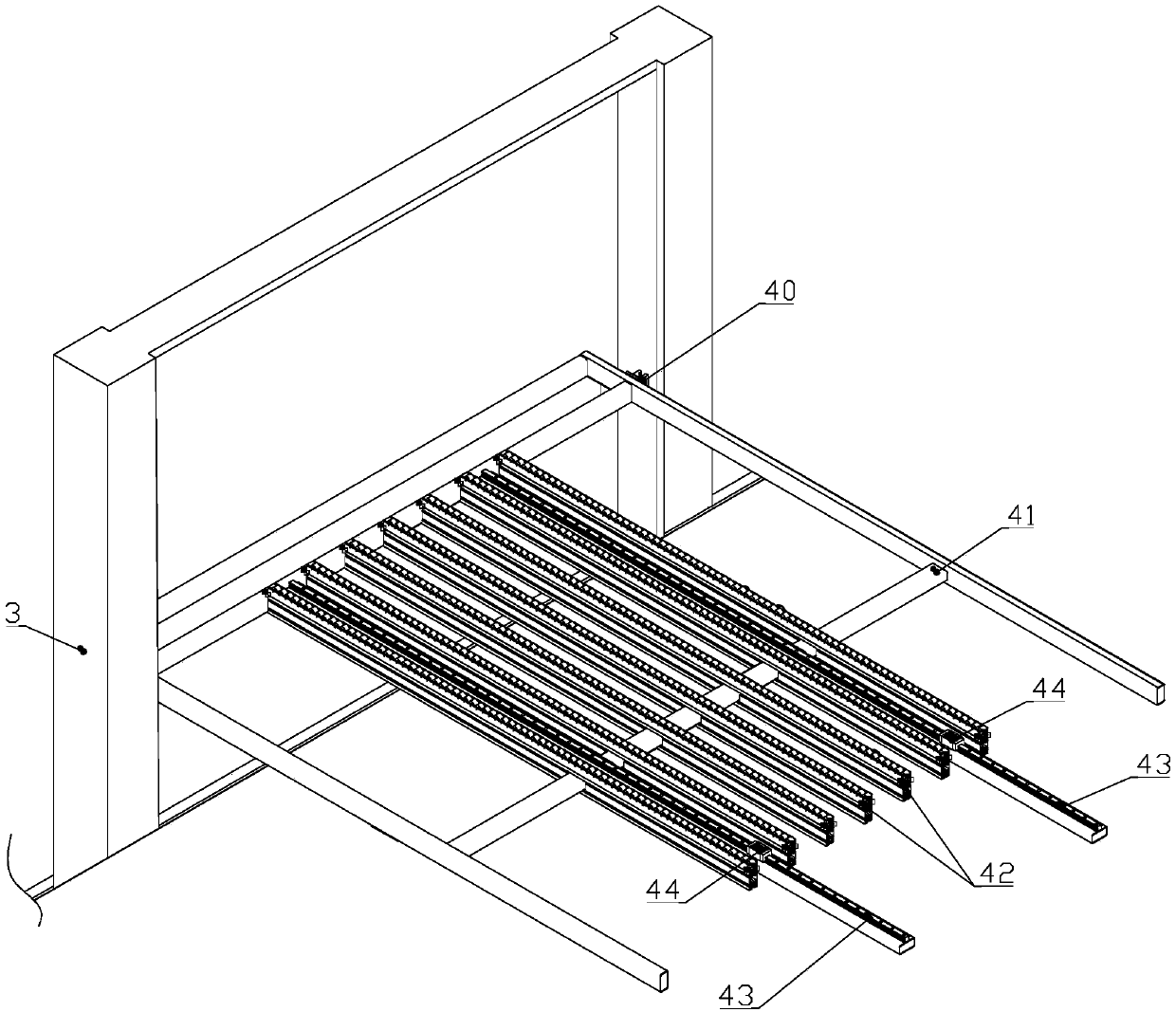 Glass warehousing system and control method