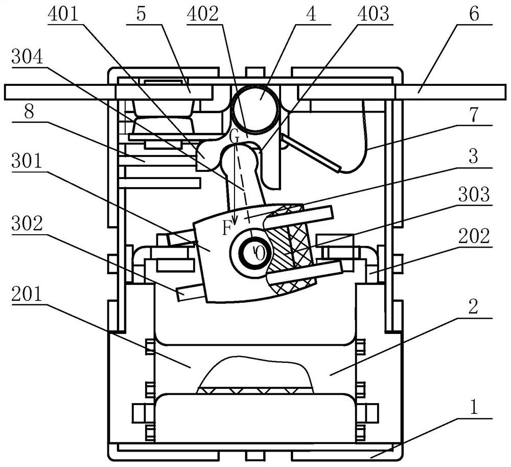 Magnetic latching relay with large opening distance and high tolerance and high tolerance