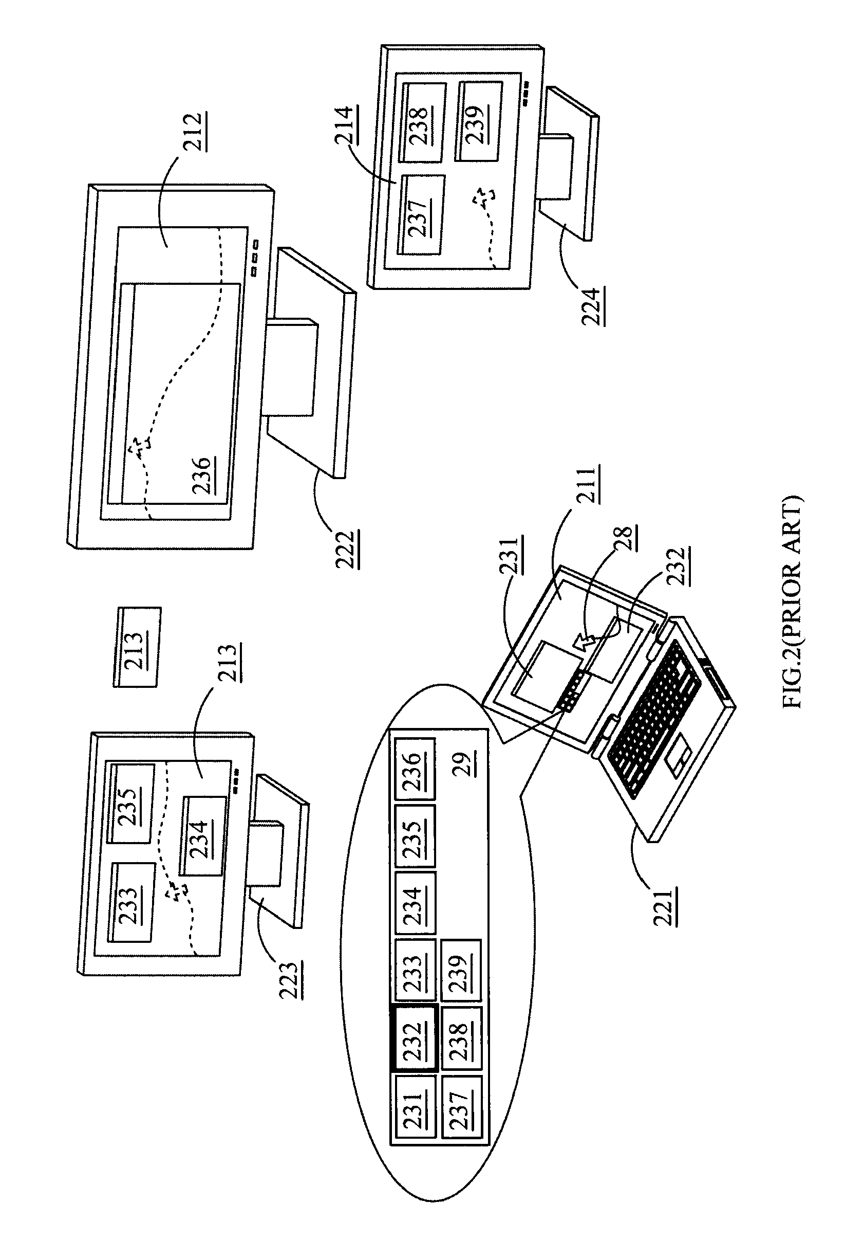 Multi-display operating system and method thereof