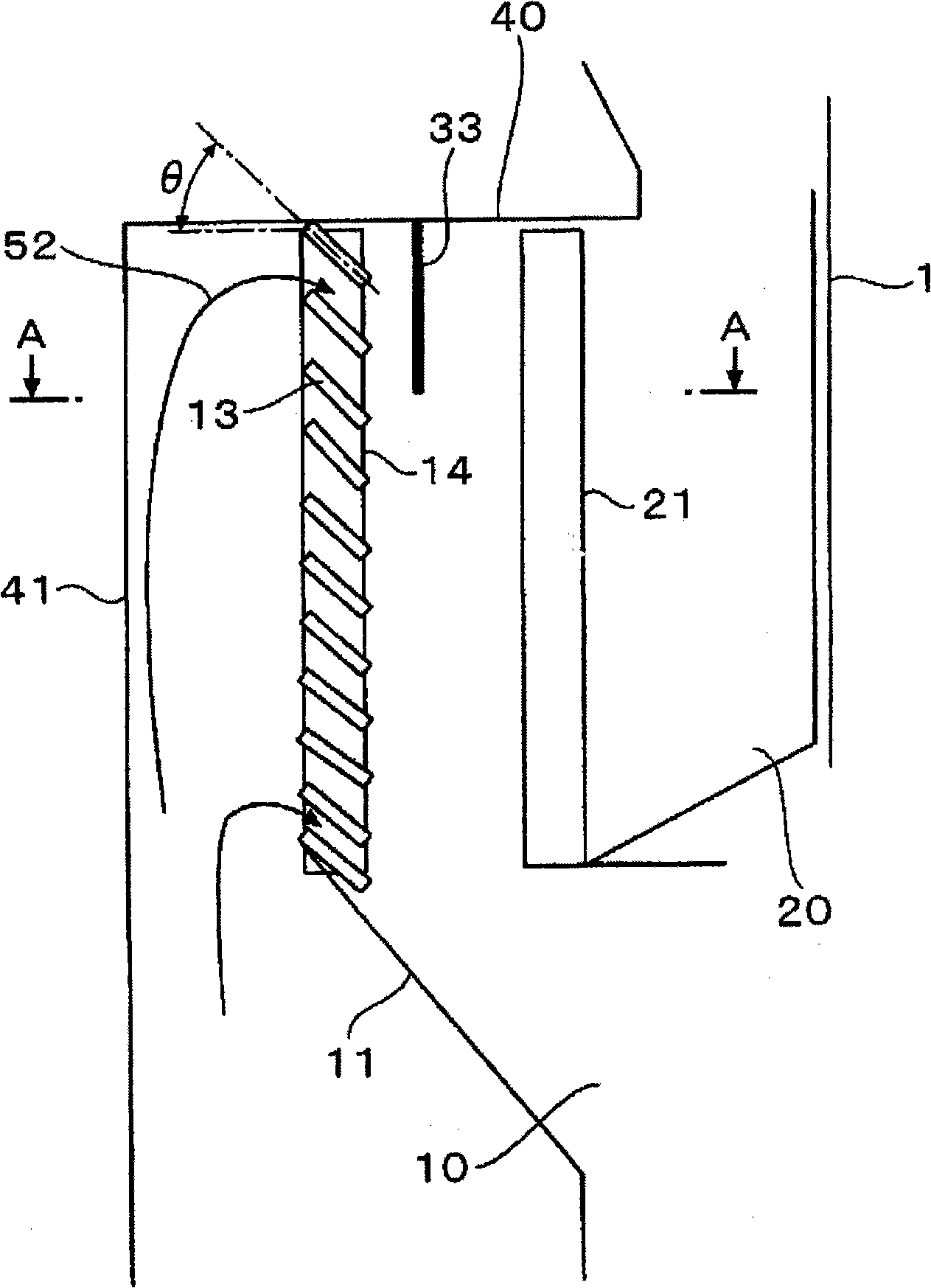 Classification device, standing pulverizer using the classification device, and coal burning boiler apparatus