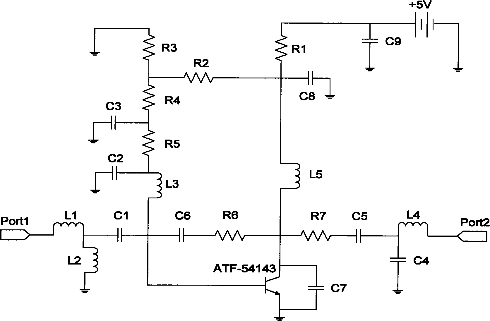 Capacitance negative feedback type low noise amplifier