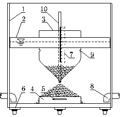 Fine-particle sediment underwater repose angle measuring device and measuring method thereof