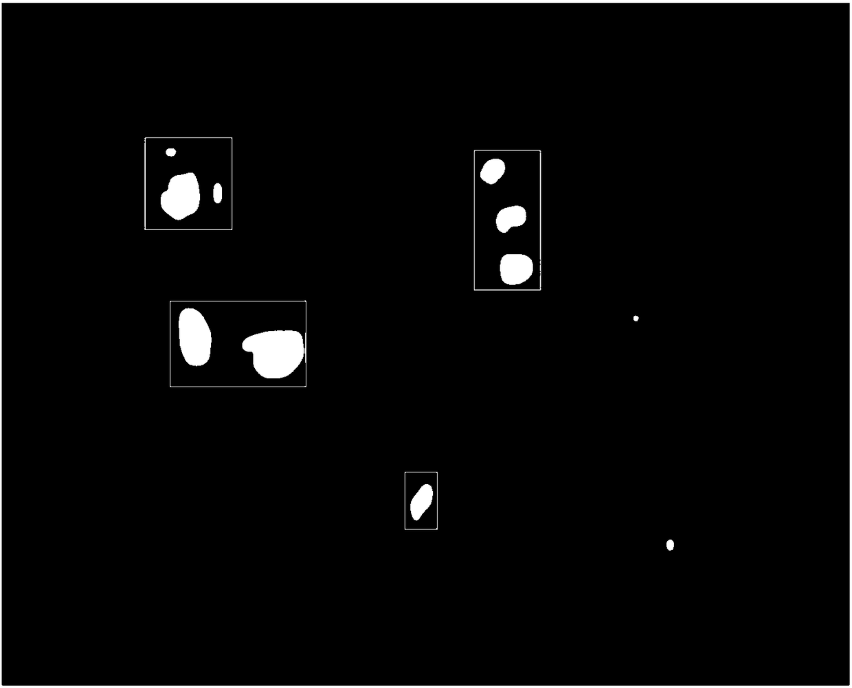 Target block fusion based moving target detection method