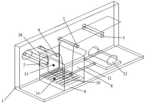 Non-contact tension buffering coiled material feeding device