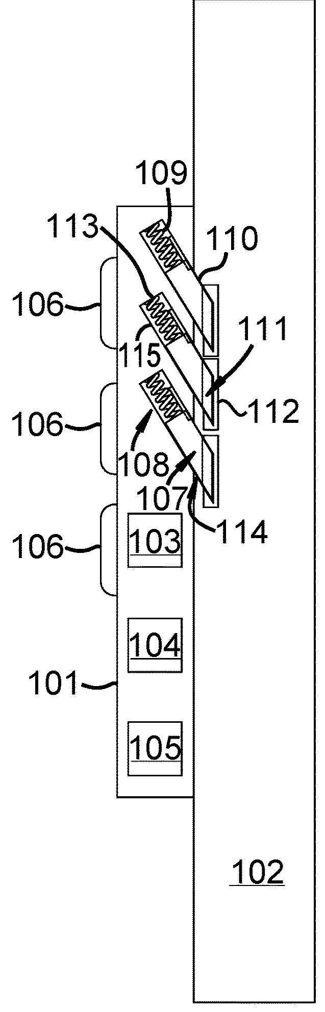 Switch with magnetic prongs for docking