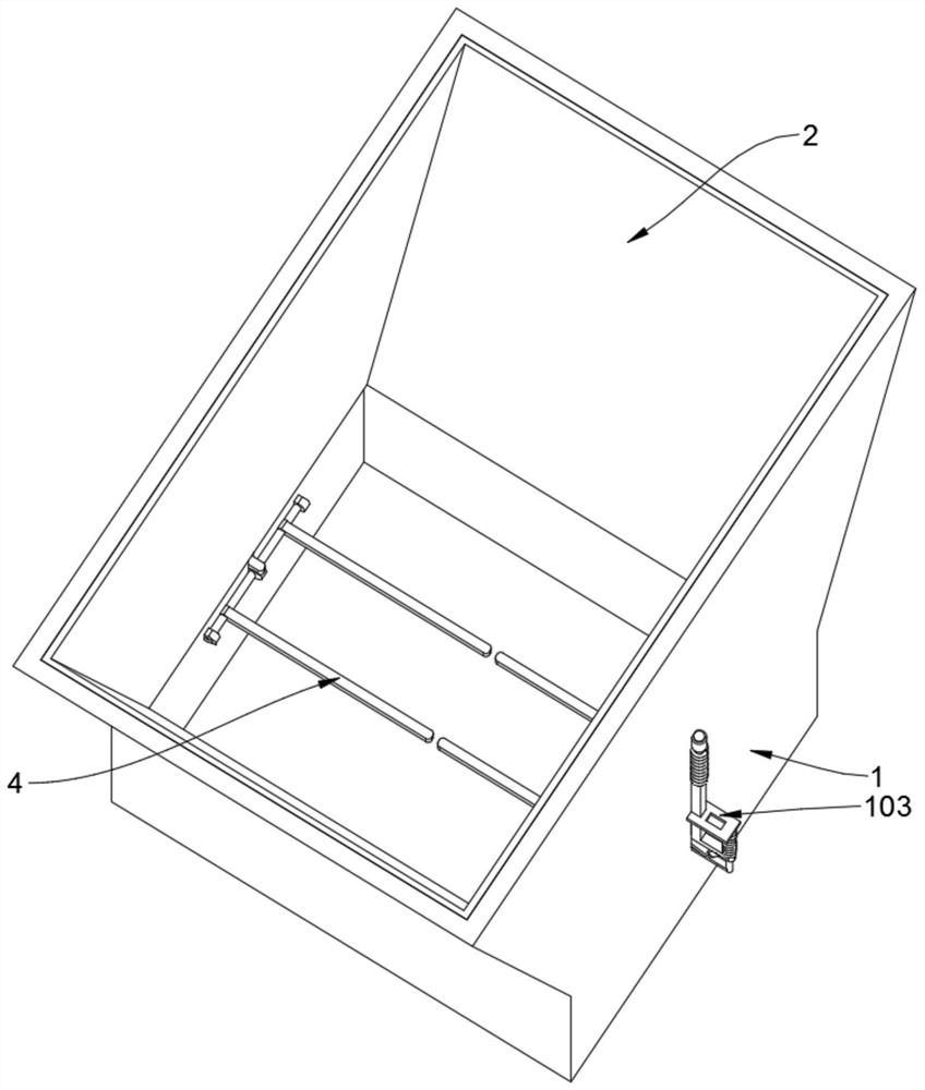 Feed hopper structure capable of avoiding dust accumulation for mining machinery