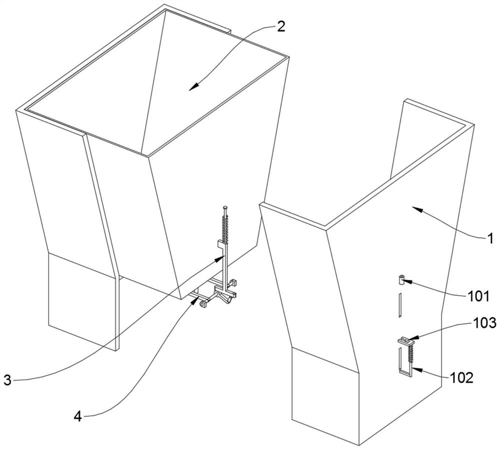 Feed hopper structure capable of avoiding dust accumulation for mining machinery