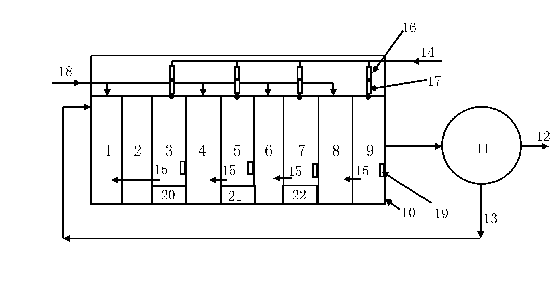 AO high-efficiency nitrogen and phosphorus removal system