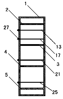 Method for treating sewage by utilizing constructed wetland convenient for water sampling