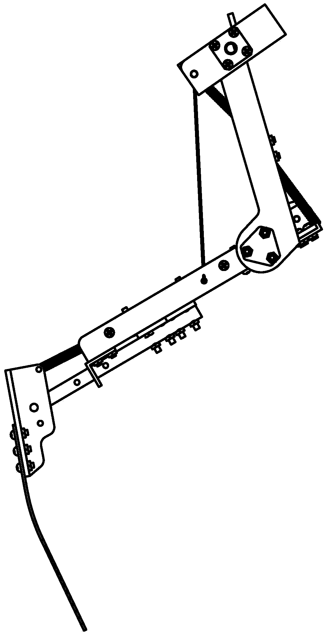 Mechanism for simulating jumping of frog rear legs