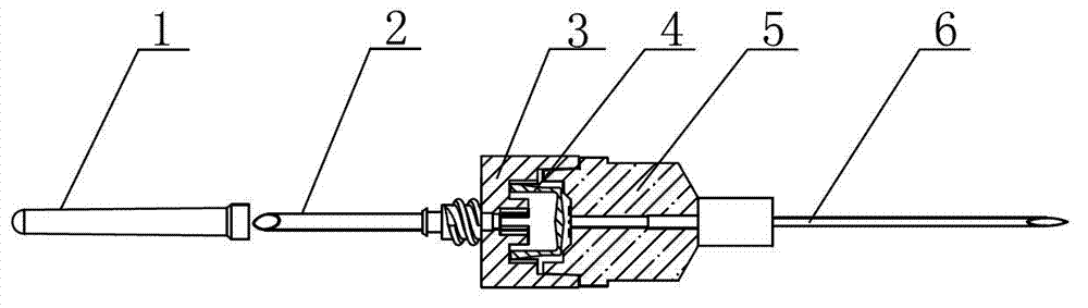 Mono-directional inverse-inhibiting safe blood taking needle