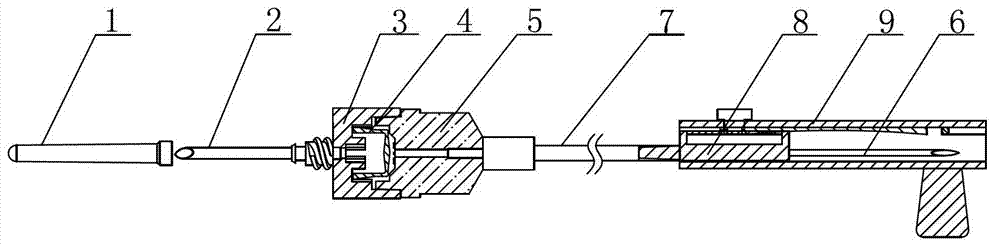 Mono-directional inverse-inhibiting safe blood taking needle