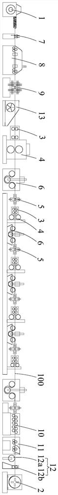 A processing device, processing technology and product for cold forming of metal profiled long material