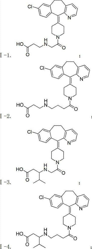 Desloratadine-containing amino acid derivative as well as preparation method and application thereof