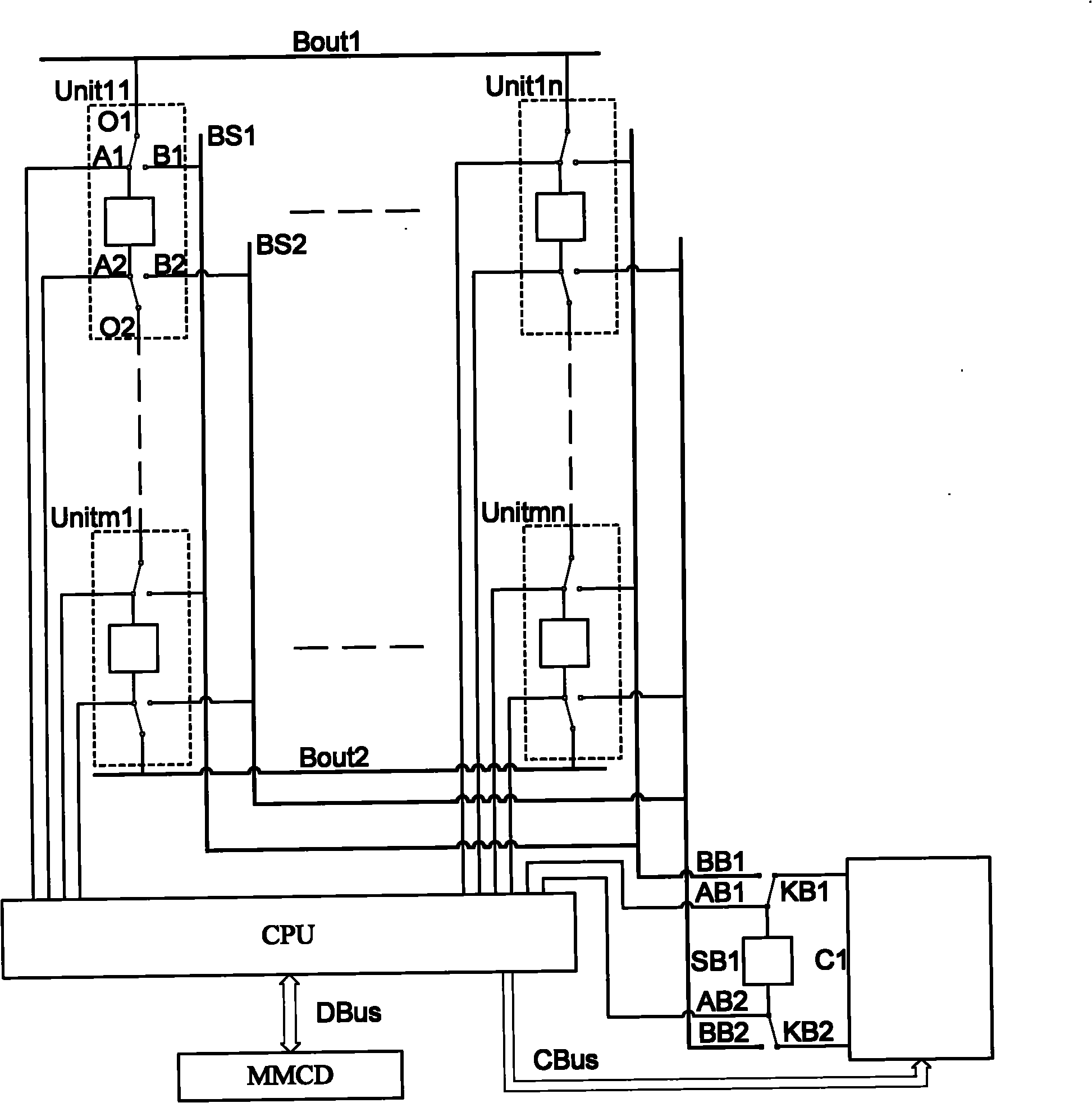 Energy storage device with failure detection and automatic reconstruction function and reconstructing method