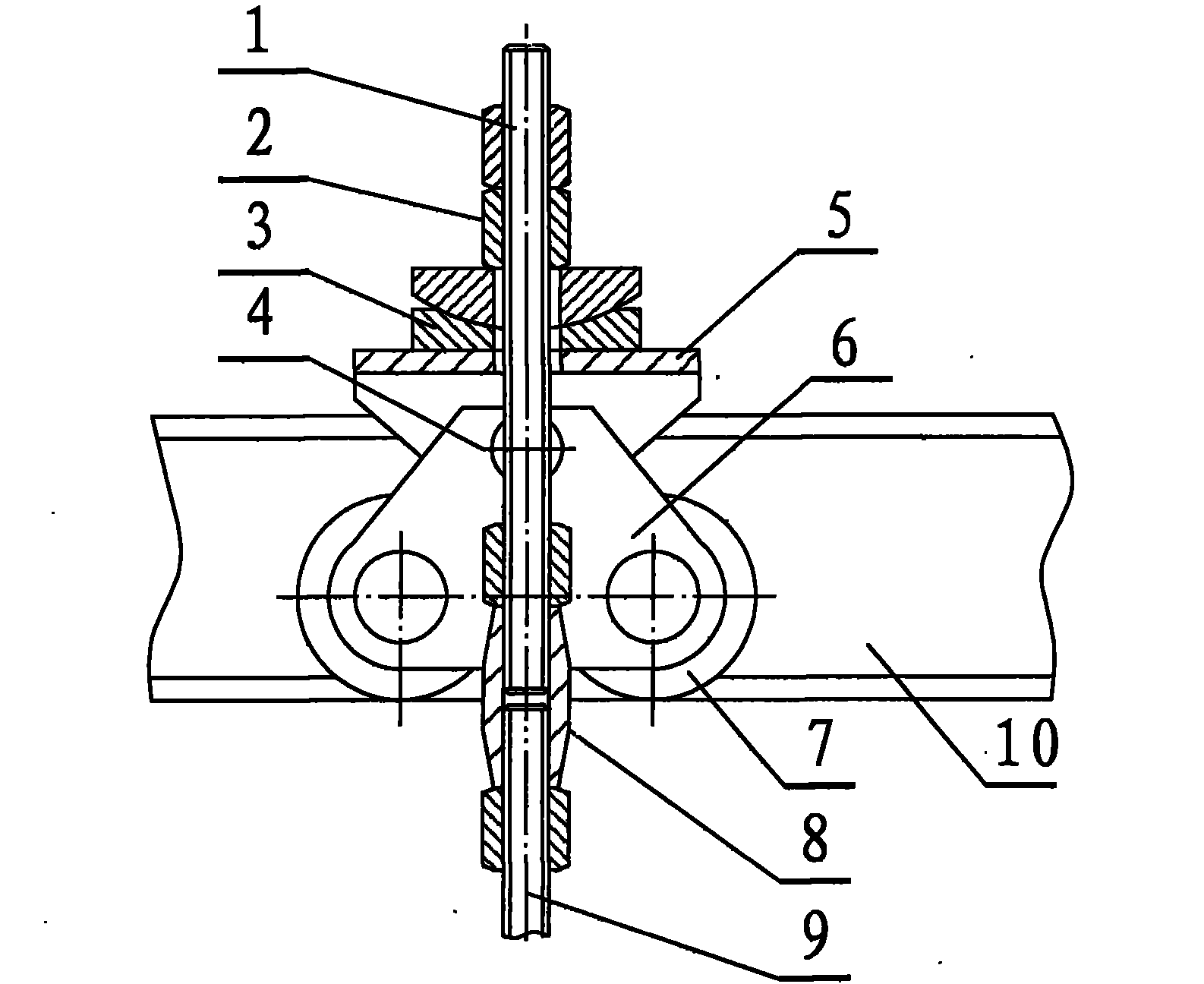 Suspended basket spherical pressing wheel device